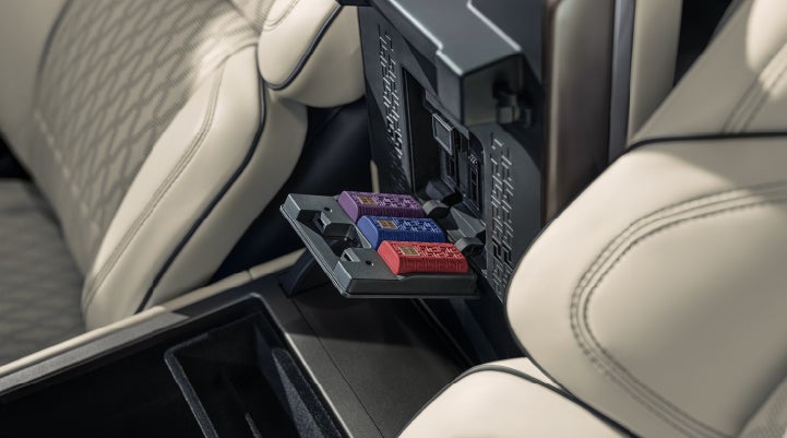 Digital Scent cartridges are shown in the diffuser located in the center arm rest. | Johnson Sewell Lincoln in Marble Falls TX