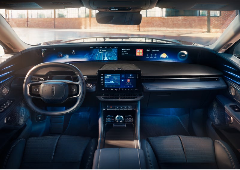 The panoramic display is shown in a 2024 Lincoln Nautilus® SUV. | Johnson Sewell Lincoln in Marble Falls TX