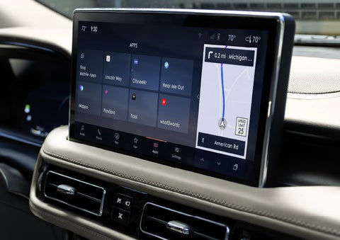 The center touchscreen is shown in a 2023 Lincoln Corsair® SUV.