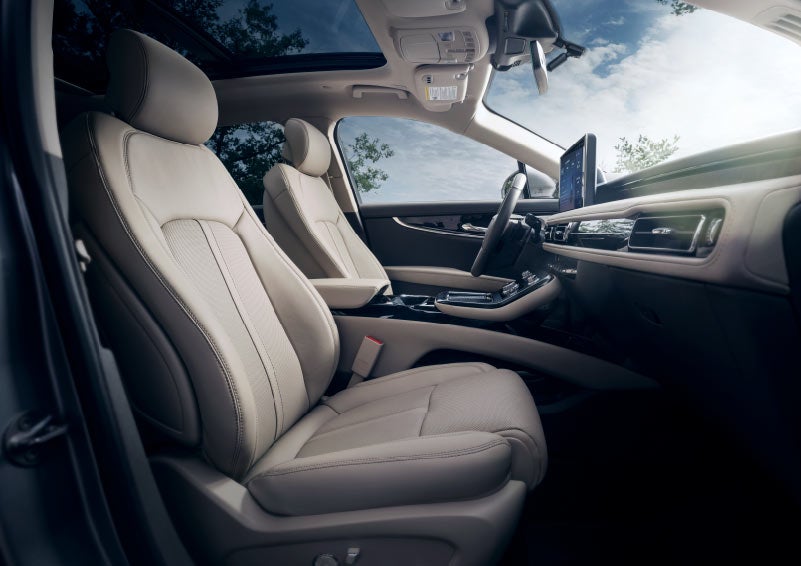 The available Ultra Comfort front seats of a 2023 Lincoln Nautilus® SUV are shown.